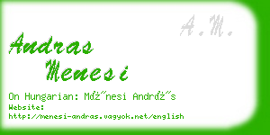 andras menesi business card
